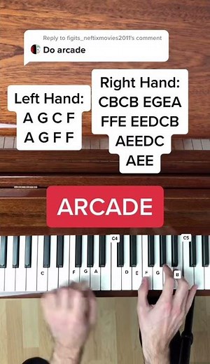 Duncan Laurence - Arcade (EASY Piano Tutorial with Letter Notes) #Shorts