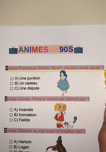 Tu doit avoir tout bon si t’es un 80 #nostalgie #1980s #80s #dessinanimé #quiz