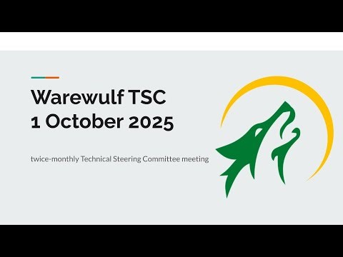Warewulf TSC | 1 October 2025