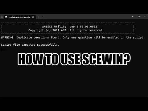 SCEWIN GUIDE - YOU MUST DO THIS!!!