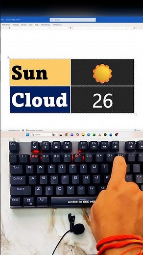 MS Word Secret Code Trick to Draw Sun & Cloud! (Hidden Symbol Hack) #MSWord #WordTricks #WordTips