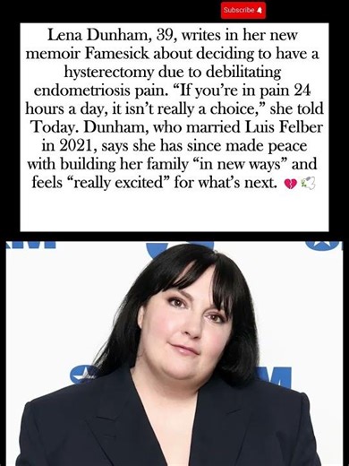 Lena Dunham Opens Up About Hysterectomy and Grieving Inability to Carry Children #lenadunham