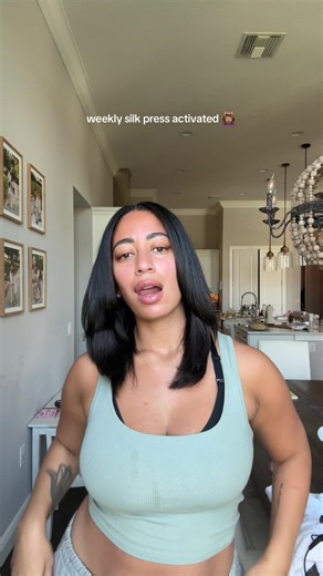 It hits every time. Straight natural is the life for me. #straightnatural #silkpress #silkpressseason #naturalhair #mixedgirl