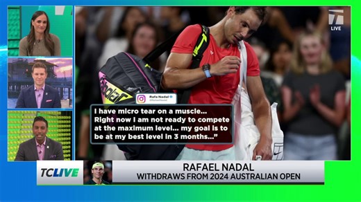2.6K views · 74 reactions | Our TC Live trio react to Rafa's withdrawal from the Australian Open ⬇️ | Tennis Channel | Facebook