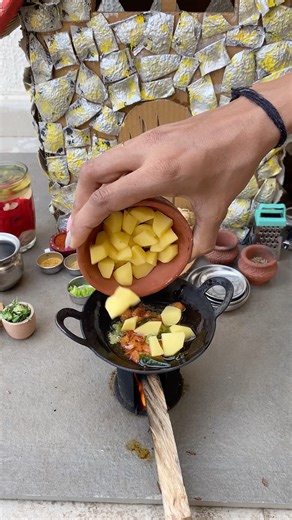 5.9K views · 141 reactions | Miniature dry potatoes sabji recipe - indian street food #miniature #minicooking #sabji | Hetal's Art - Mini Cooking | Facebook