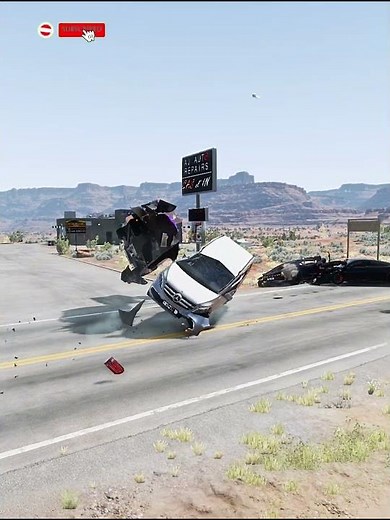 Realistic Highway Car Crashes #beamngdrive