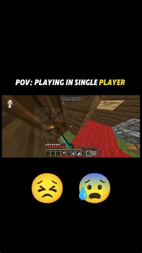 POV : Playing mincraft in single player #horror#mincraft#shorts#viral