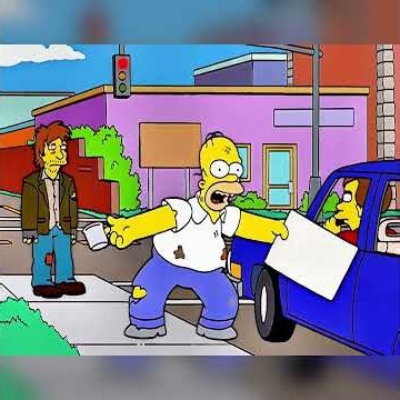 Homer stumbled outside and collapsed onto the ground #thesimpsons