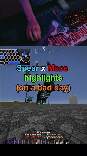 Spear x Mace highlights, on a bad day #minecraft #gaming #pvp #games #keyboard #gamer #minecraftpvp