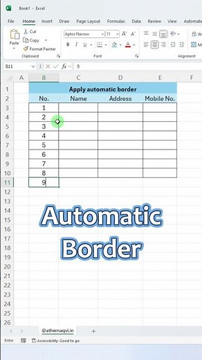 Stop Using Manual Borders! Use This Excel Trick 🤯