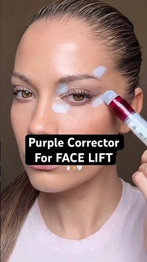How to use PURPLE color corrector for FACE LIFT and hide dark circles to get bright under eyes
