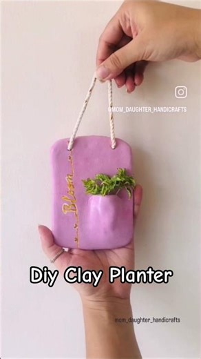 DIY Clay Planter 🌿| Easy Clay Planter Ideas #shorts #diy #decor