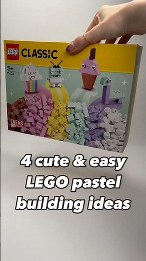 4 cute & simple building ideas with the LEGO Classic Creative Pastel Fun 🩵 #legoideas