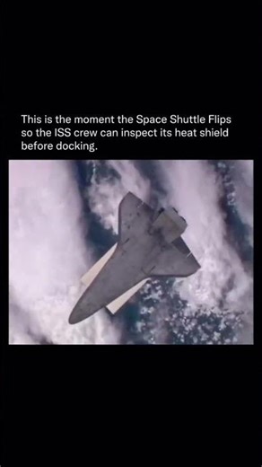 This is the moment of Space shuttle flips 🚀#nasa