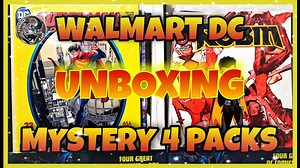 UNBOXING Walmart DC Comics Mystery 4 Packs