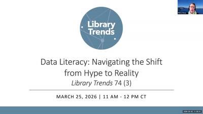 Library Trends | Data Literacy: Navigating the Shift from Hype to Reality