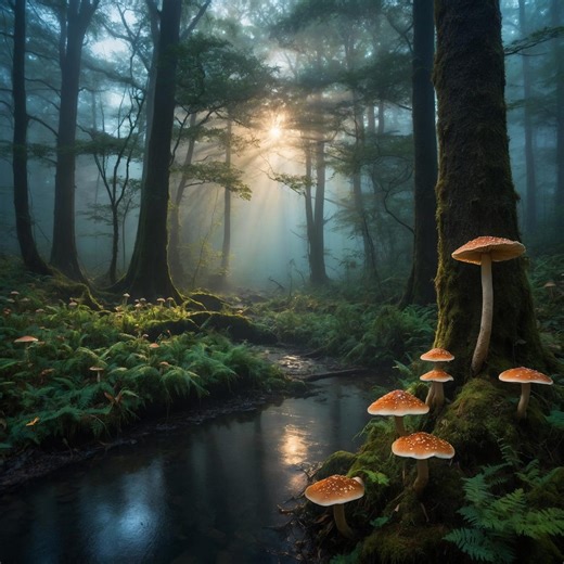 Misty Enchanted Forest Digital Wall Art | Mystical Foggy Woodland | Fantasy Nature Decor | Instant Download - Etsy