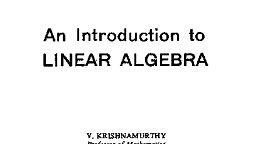 Linear Algebra Book - Mathematics - Notes - Teachmint