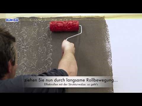 Effektmalen: Effektrollen mit der Strukturwalze - so geht's