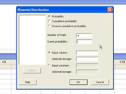 07 Computing Binomial Probabilities in Minitab