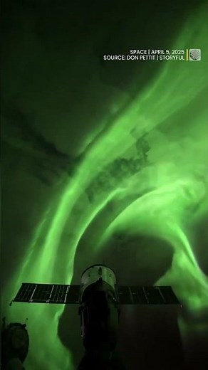 Auroras as seen from the International Space Station! Magical ✨