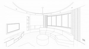 3d walking in the interior apartment