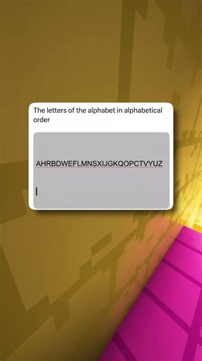 Alphabet Order Gone Wrong! 😂