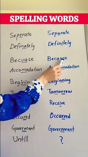 Correct Spelling Words in English #english #englishvocabulary