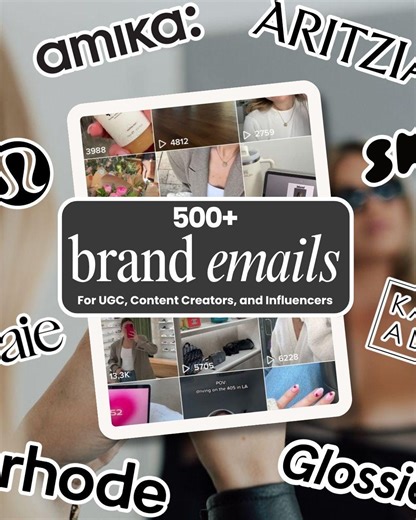 500  Brand Email Contact List | Influencer Marketing | for UGC, Content Creators, and Influencers | Social Media (PDF) - Etsy