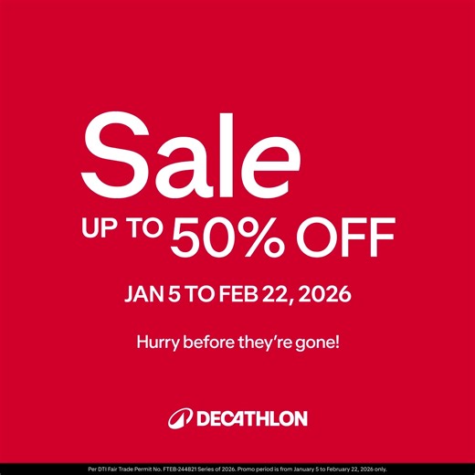 Shop at Decathlon PH and get world-class sports gear at an unbeatable price! Cash on delivery, Same-day & Next-day delivery available. We offer free shipping: Min. spend of P1,700 (Metro Manila) & P3,000 (Cebu) Store Pickup: Choose Click & Collect for 4-hour store fulfillment! Start adding to cart and shop now! | Decathlon Philippines