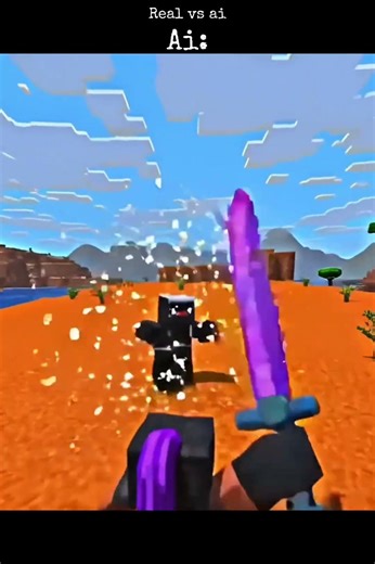 Minecraft Real vs AI pvp #minecraft #ai #pvp #edit #shorts
