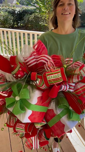 74K views · 1.2K reactions |  Why wait for Christmas morning? Bring the magic home early with this colorful Christmas present wreath — handcrafted, one-of-a-kind, and ready to hang! ❤️ #kellyscreationsdecor #christmas #chrustmaspresents #wreath | Kelly’s Creations of Pace | Facebook