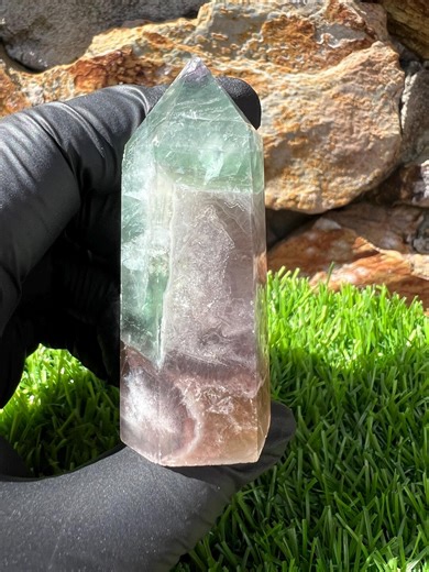 Rainbow Fluorite Tower - Etsy