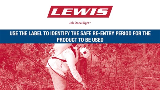 16-1.10 Use the label to identify the safe re-entry period for the product to be used
