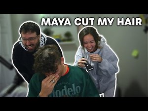 Maya shaved my head for my birthday...