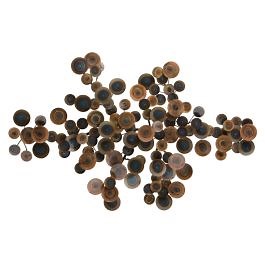 3052 - Rizzo Wall Sculpture - Burnt Iron, Iron