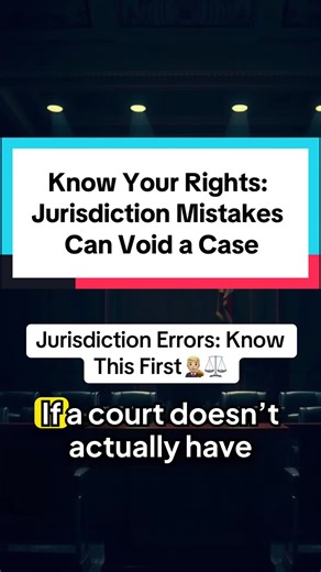 Jurisdiction mistakes can invalidate a case — but only if you understand the difference between subject-matter jurisdiction, personal jurisdiction, and proper service. Learn how courts actually gain authority. Jurisdiction mistake court Lack of jurisdiction defense Improper service court case Subject matter jurisdiction explained Justice files #courtfacts #justicesystem #knowyourrights #lawtikok #justicefiles