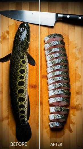 Amazing! Snakehead Fish Cutting With Satisfying Knife Skills #snakehead #fishcutting #knifeskills