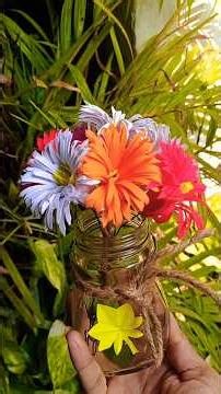 diy paper flower pot ||easy home decoration ideas with paper #ytshorts #diy #youtubeshorts #viral