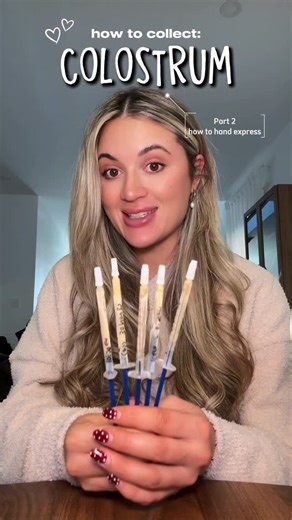 Cassandra Breuer on Instagram: "Part 2/3: How to collect COLOSTRUM 🍼 In this video I explain everything you need to collect and store colostrum using a mix of pumping and hand expressing – but remember, you can absolutely choose to hand express only if that’s what feels best for you. 🍼✨ My midwife cleared me to start collecting at around 37 weeks. I’ve already posted part 1! So check that out if you want all the information on colostrum collection 🤍 I’ll be posting part 3 later xx Feel free t