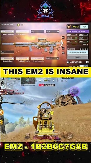 NO AR CAN DEFEAT EM2 ⚡ Best Accuracy & Range Gunsmith | COD Mobile BR