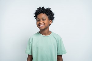 Portrait of a child boy studio