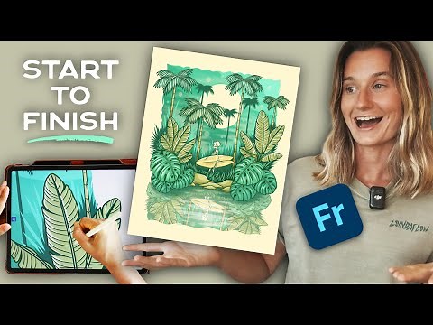 My Full Step-by-Step Illustration Process (Using Adobe Fresco)