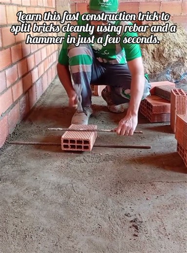 Simple Smart Trick To Break Bricks Using Rebar