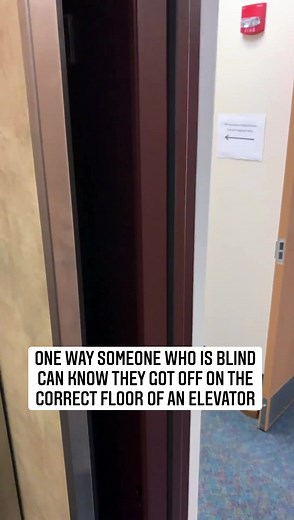 This is one way someone who is blind or visually impaired can confirm if they got off on the correct floor…by finding the number placard and feeling the raised number or braille. #howitworks #braille #elevator #blind #VisuallyImpaired | Blind on the Move