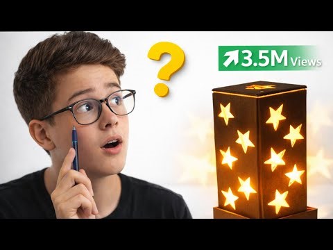 How I Turned Simple Cardboard Into a Viral Lamp — Build It in 3 Minutes🔥