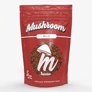 Mycelium Premium Mushroom Spawn, Milo Grain Mix I Organic Grain Feed Mushroom Growing Kit I Indoor Cultivation for Starter & Pro Home Growers I Non-GMO & Sourced from Local USA Farms, 5lbs