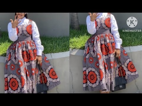 Easiest way to cut and sew pinafore dress//pinafore dress//beginners friendly