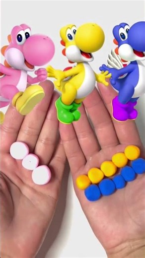 Making Multi-Colored Yoshis with Clay! 🦖✨ Pink, Yellow & Blue Yoshi!