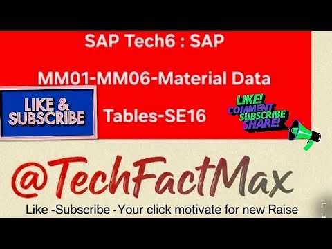 SAP Tech6:SAP MM01–MM06 Explained🔥| Material Master + Tables + SE16 🚀#viral#sapmm #youtubesuggest.